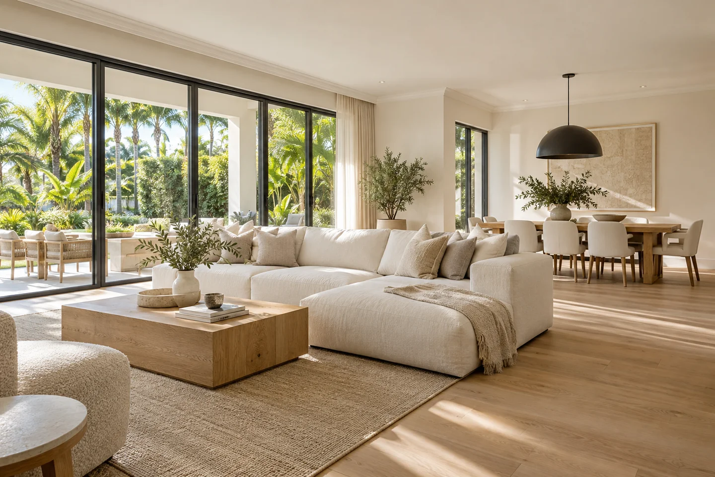 AI-generated concept of a cohesive remodeled living space